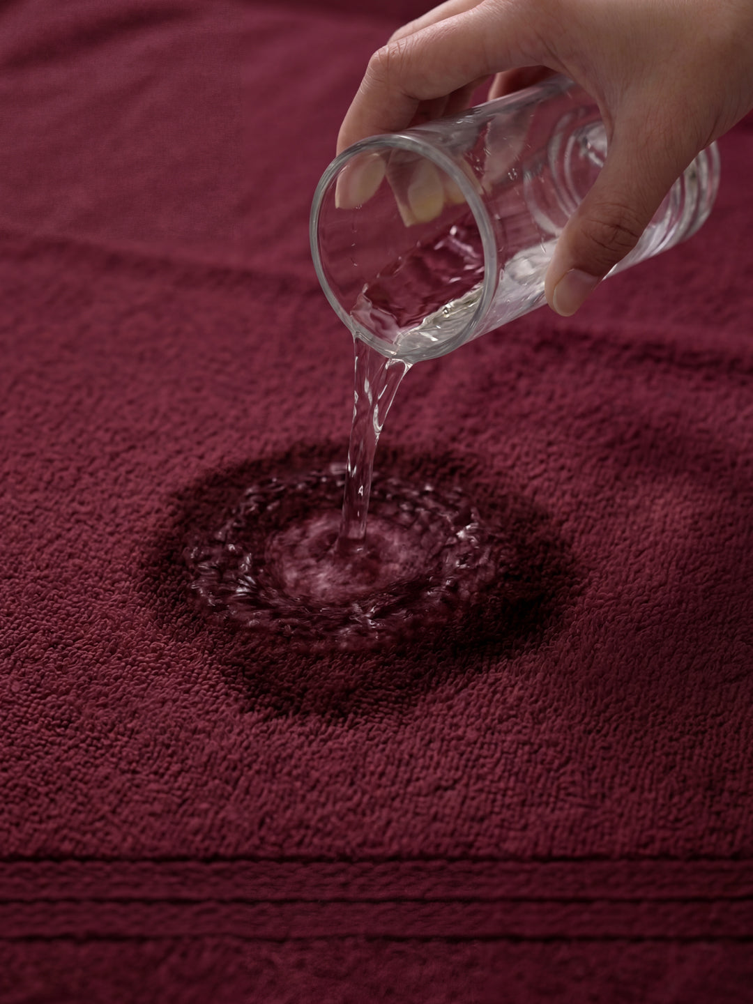 Essential Red 100% Cotton Solid 340 GSM Bath Towel Soho 1 Pc Pvc Pack