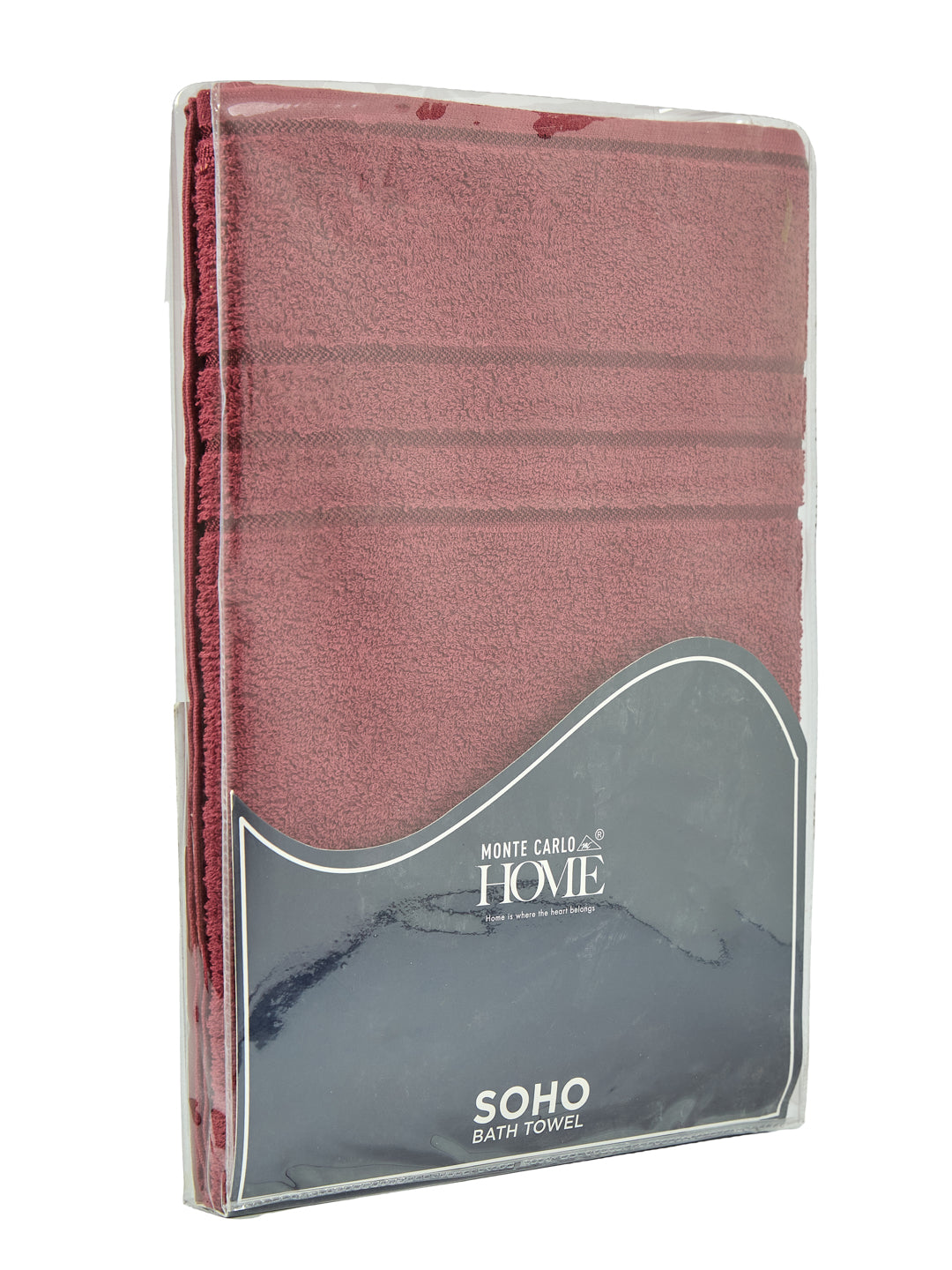 Essential Red 100% Cotton Solid 340 GSM Bath Towel Soho 1 Pc Pvc Pack