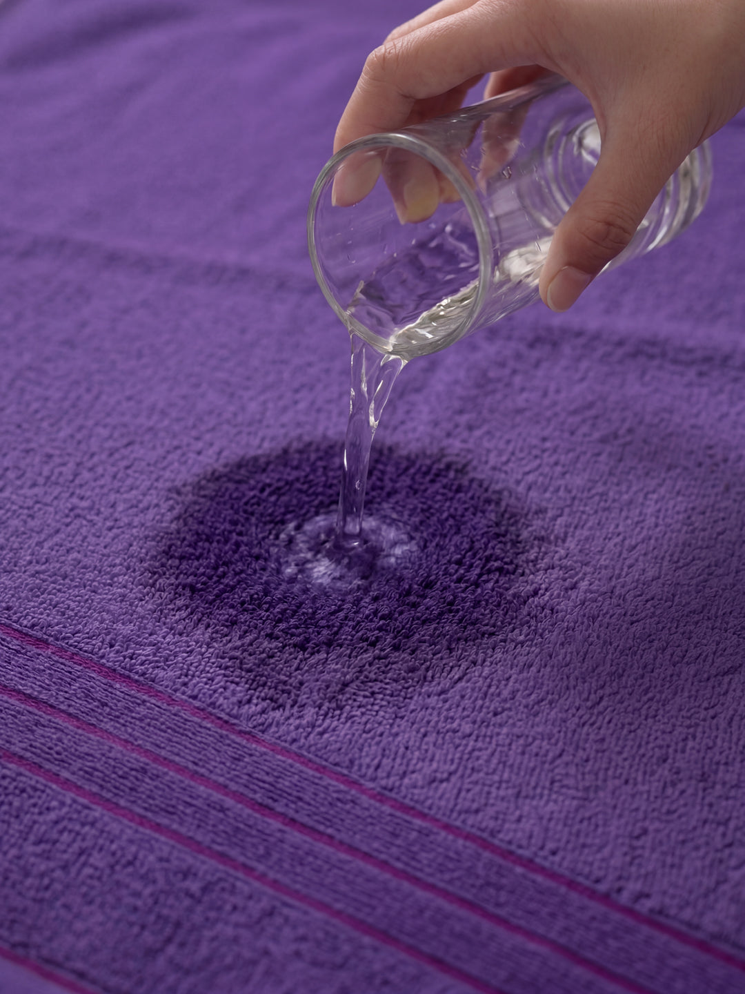 Essential Purple 100% Cotton Solid 340 GSM Bath Towel Soho 1 Pc Pvc Pack