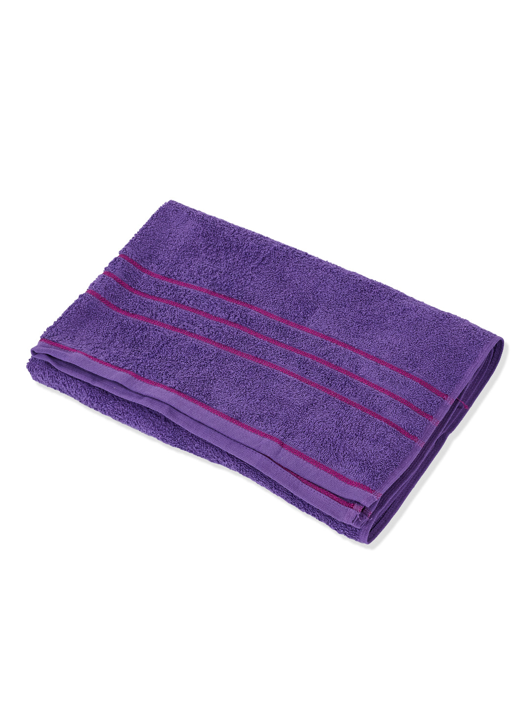 Essential Purple 100% Cotton Solid 340 GSM Bath Towel Soho 1 Pc Pvc Pack