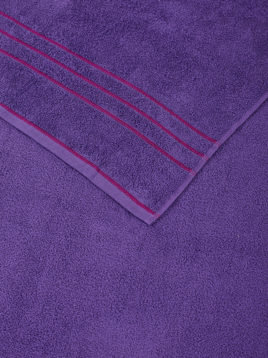 Essential Purple 100% Cotton Solid 340 GSM Bath Towel Soho 1 Pc Pvc Pack