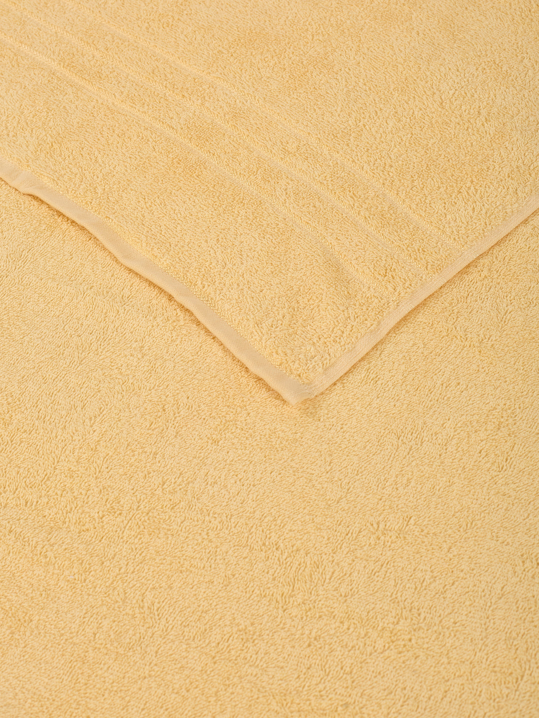 Essential Lemon Yellow 100% Cotton Solid 340 GSM Bath Towel Soho 1 Pc Pvc Pack