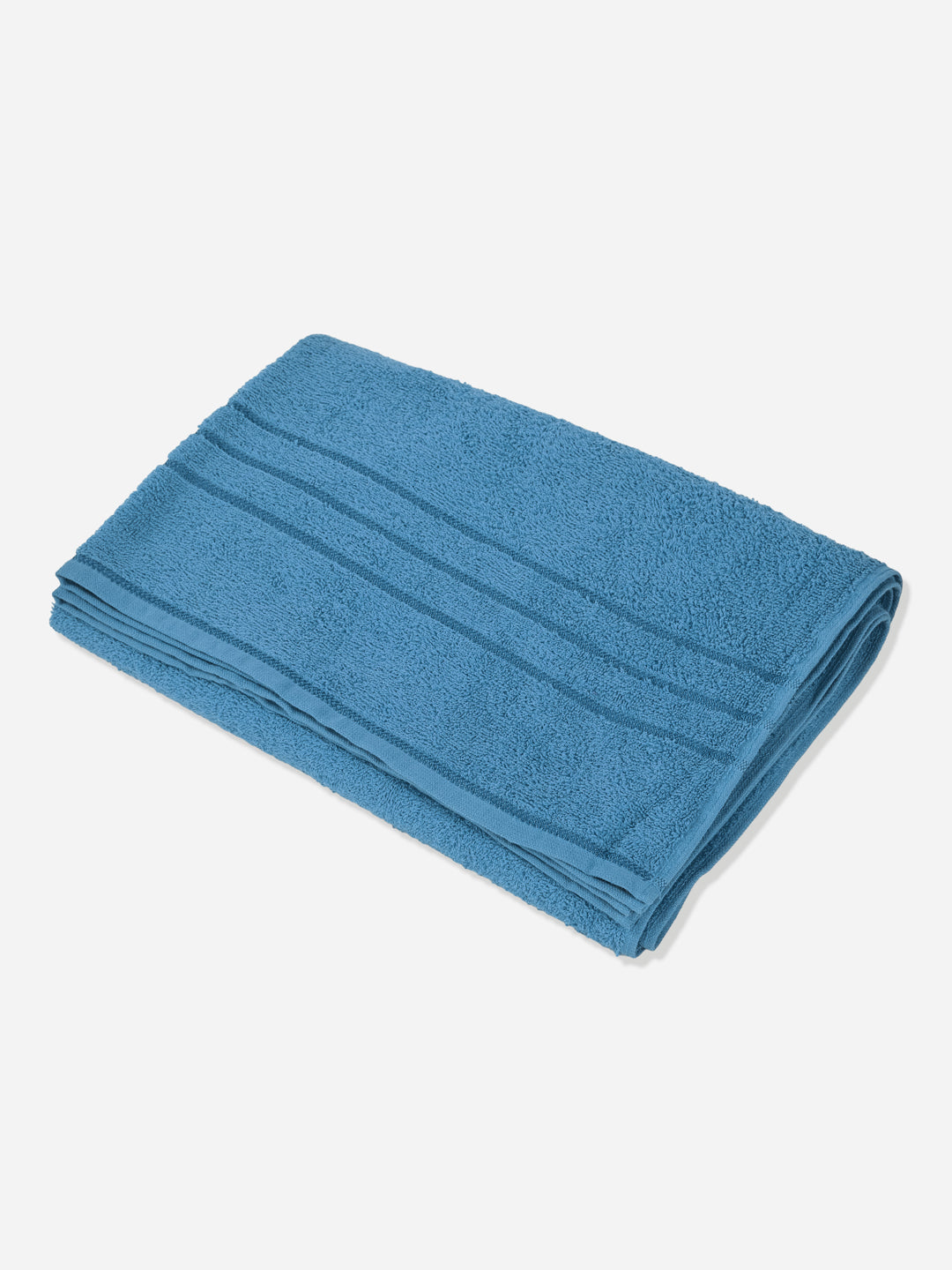 Essential Blue 100% Cotton Solid 340 GSM Bath Towel Soho 1 Pc Pvc Pack