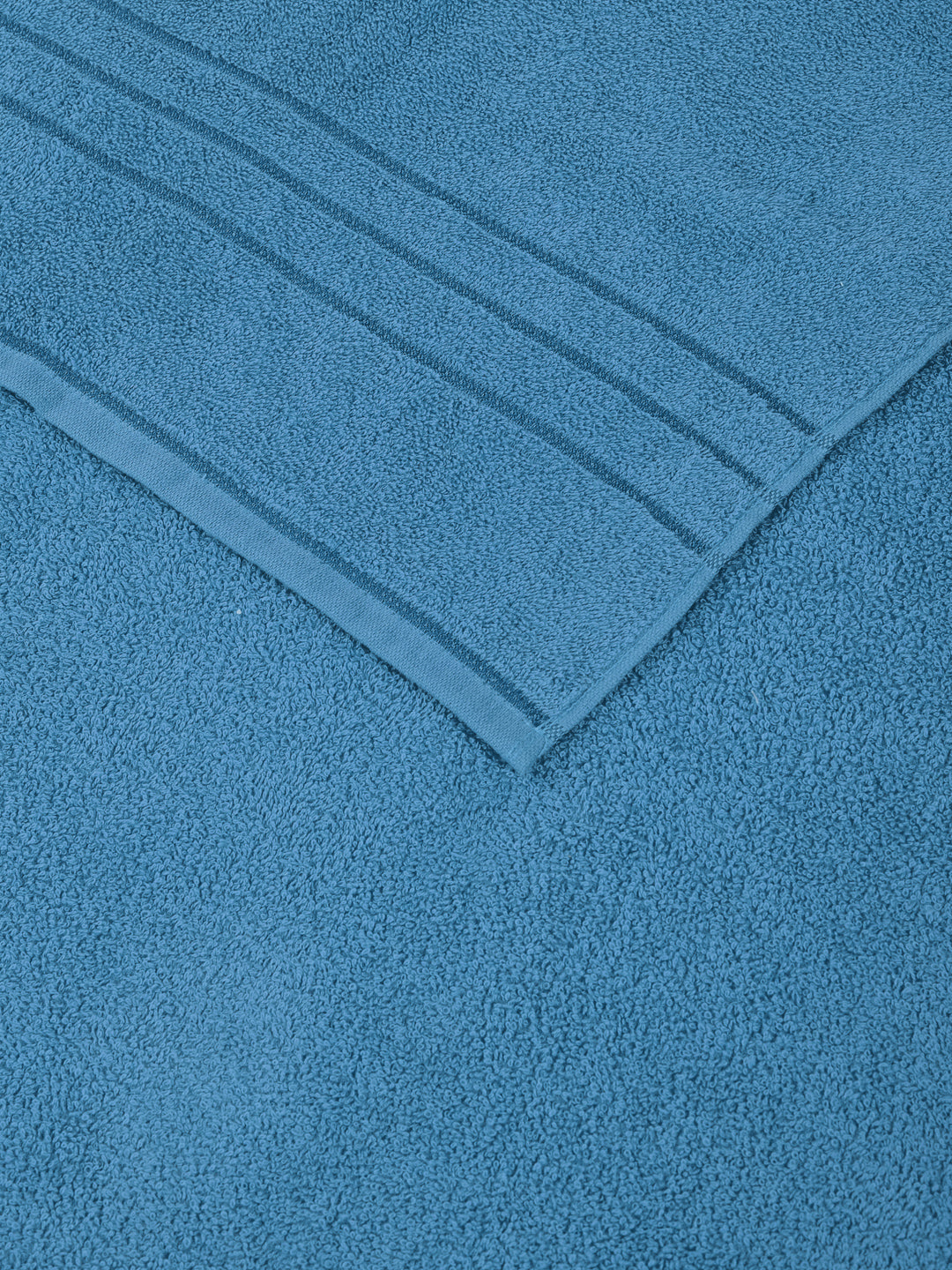 Essential Blue 100% Cotton Solid 340 GSM Bath Towel Soho 1 Pc Pvc Pack