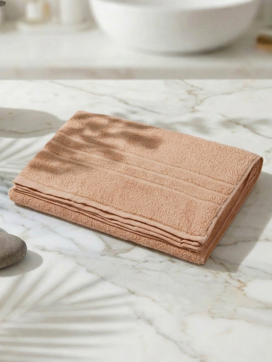 Essential Camel Brown 100% Cotton Solid 340 GSM Bath Towel Soho 1 Pc Pvc Pack