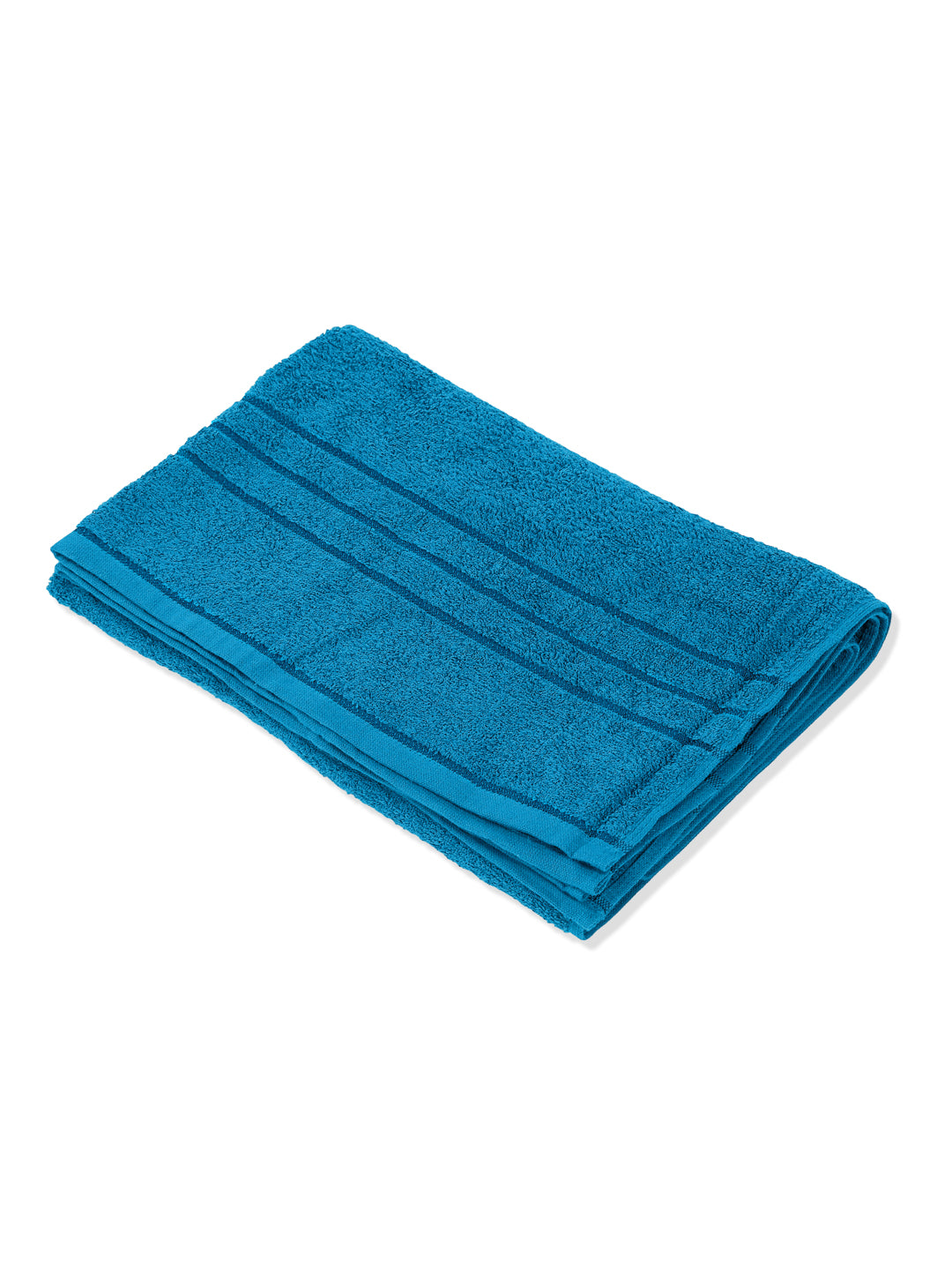 Essential Turquoise Blue 100% Cotton Solid 340 GSM Bath Towel Soho 1 Pc Pvc Pack