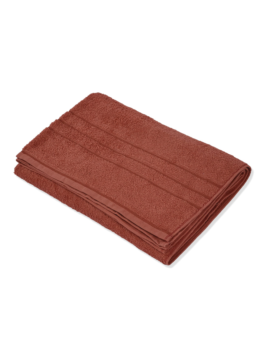 Essential Rust 100% Cotton Solid 340 GSM Bath Towel Soho 1 Pc Pvc Pack