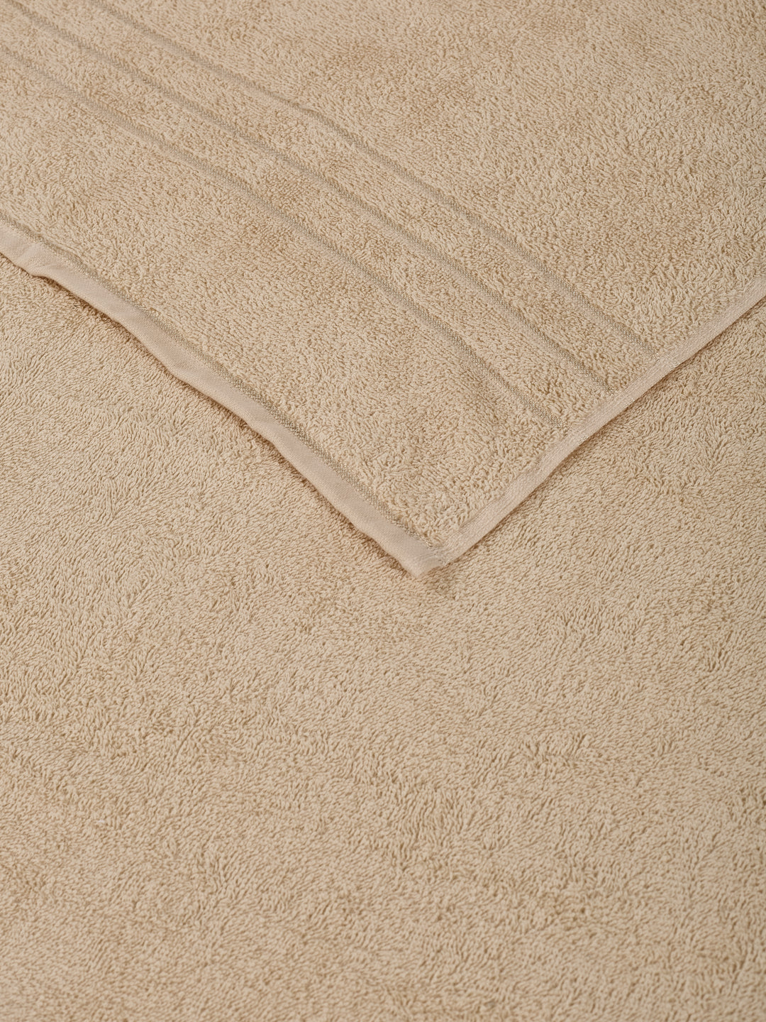 Essential Beige 100% Cotton Solid 340 GSM Bath Towel Soho 1 Pc Pvc Pack