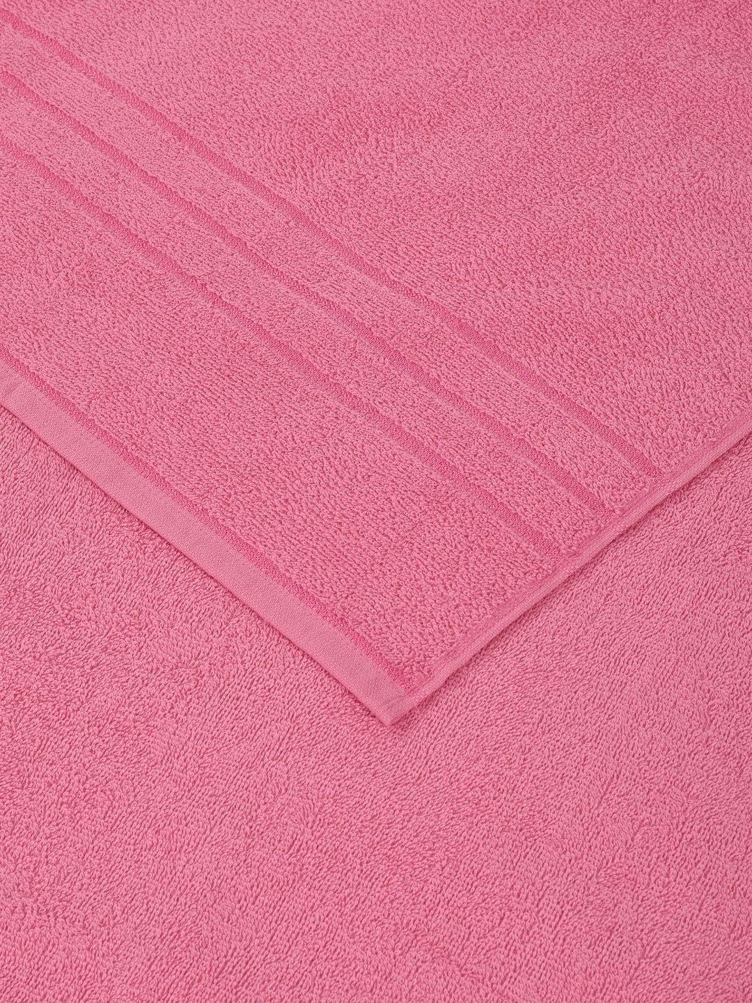 Essential Pink 100% Cotton Solid 340 GSM Bath Towel Soho 1 Pc Pvc Pack