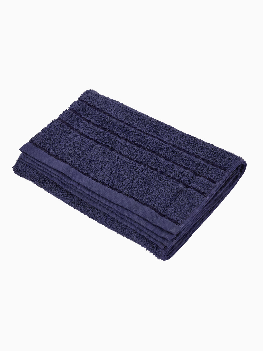 Essential Navy Blue 100% Cotton Solid 340 GSM Bath Towel Soho Small 1 Pc Pvc Pack