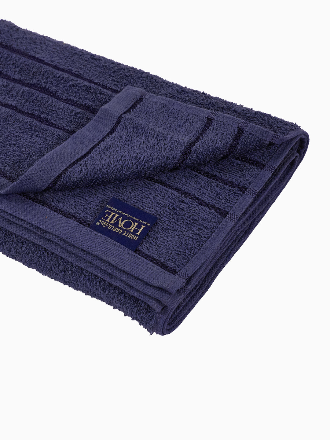 Essential Navy Blue 100% Cotton Solid 340 GSM Bath Towel Soho Small 1 Pc Pvc Pack