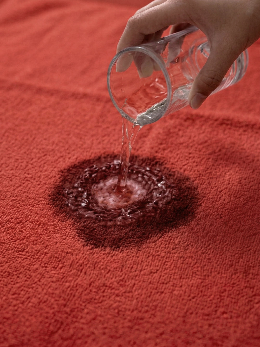Essential Red 100% Cotton Solid 340 GSM Bath Towel Soho Small 1 Pc Pvc Pack