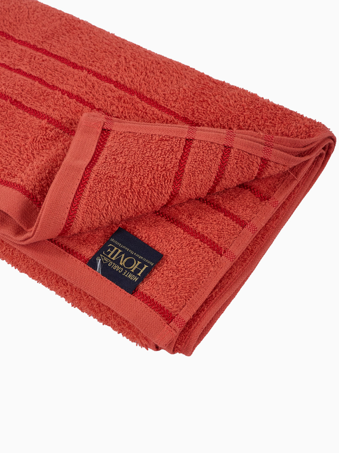 Essential Red 100% Cotton Solid 340 GSM Bath Towel Soho Small 1 Pc Pvc Pack