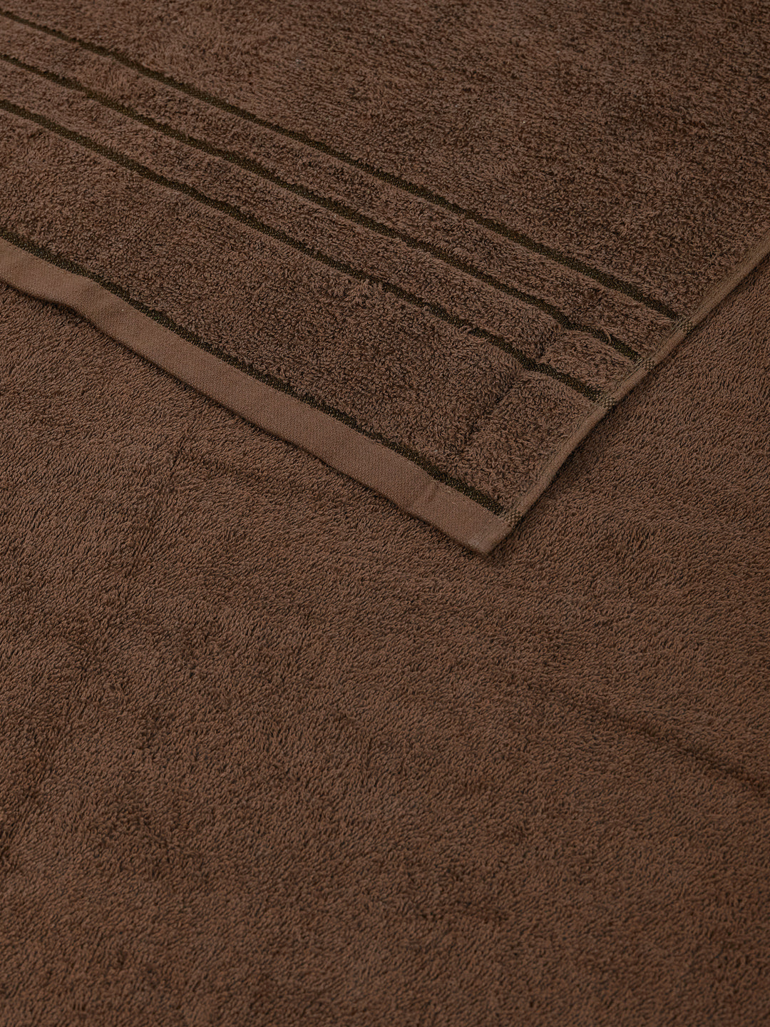 Essential Dark Brown 100% Cotton Solid 340 GSM Bath Towel Soho Small 1 Pc Pvc Pack