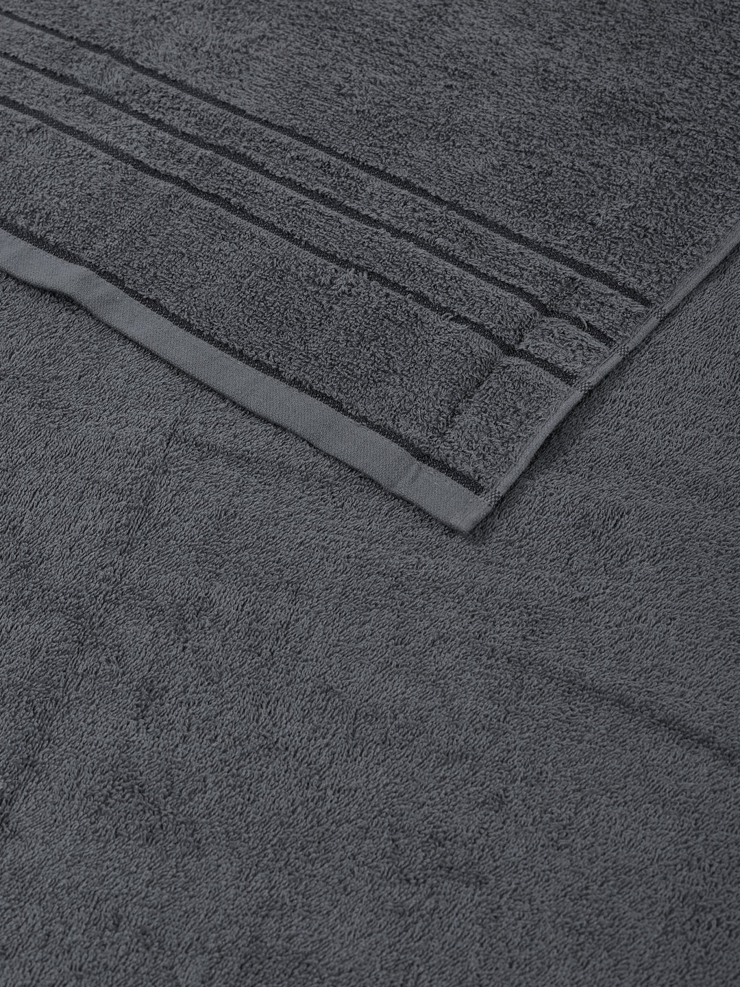 Essential Charcoal 100% Cotton Solid 340 GSM Bath Towel Soho Small 1 Pc Pvc Pack
