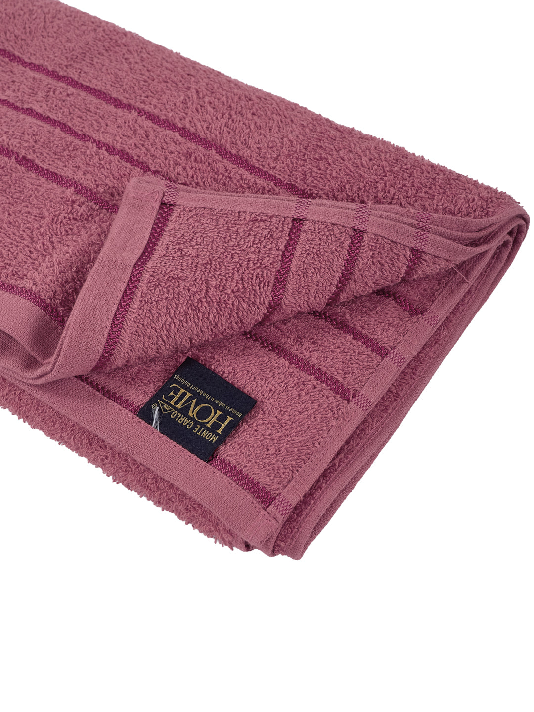 Essential Dusty Rose 100% Cotton Solid 340 GSM Bath Towel Soho Small 1 Pc Pvc Pack