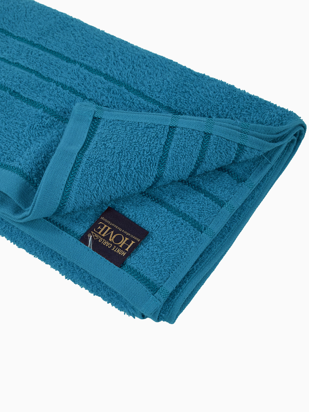 Essential Turquoise Blue 100% Cotton Solid 340 GSM Bath Towel Soho Small 1 Pc Pvc Pack