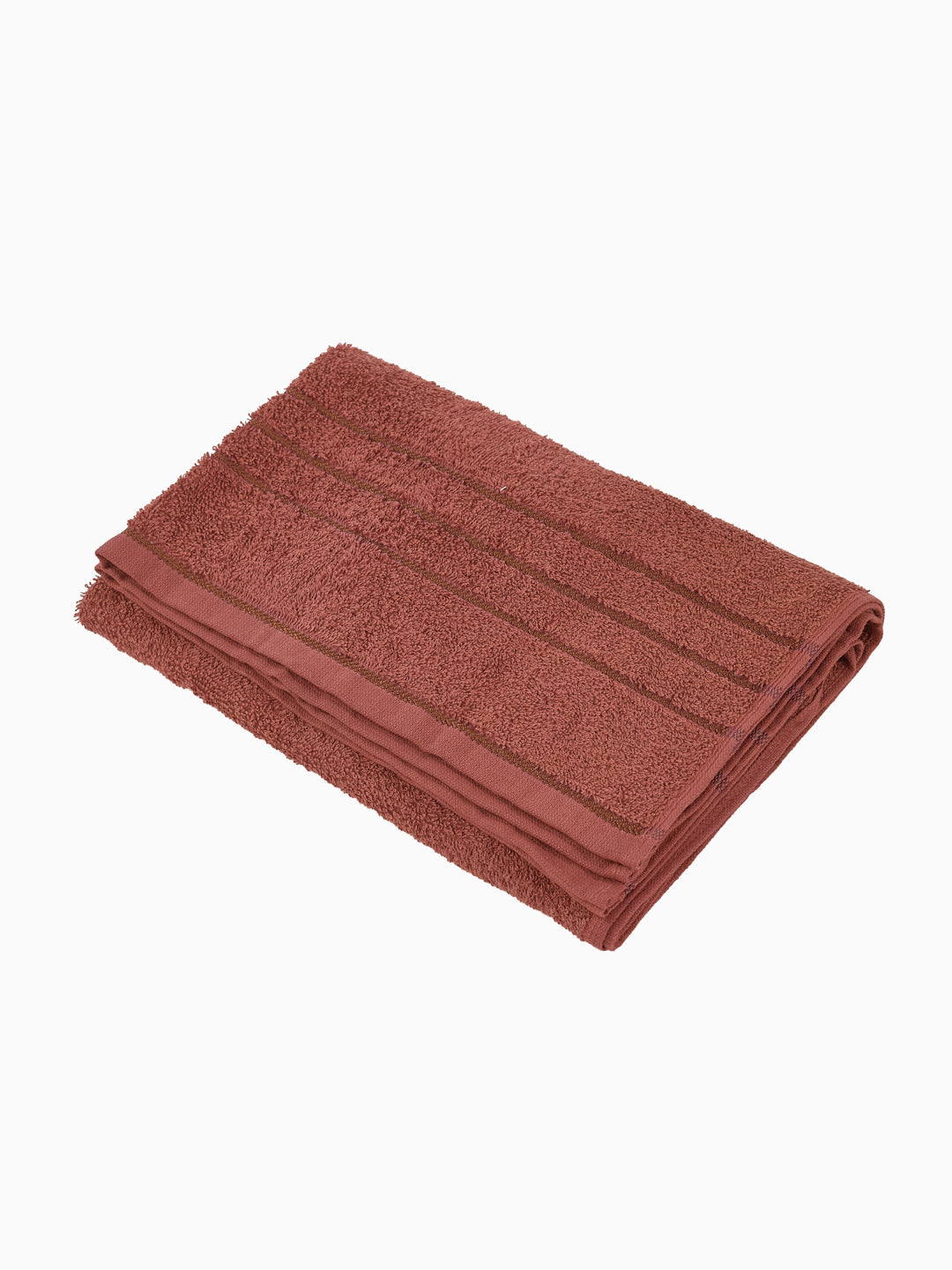 Essential Rust 100% Cotton Solid 340 GSM Bath Towel Soho Small 1 Pc Pvc Pack