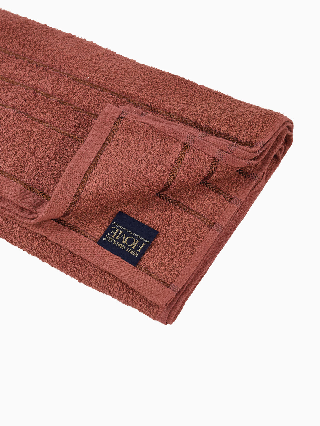 Essential Rust 100% Cotton Solid 340 GSM Bath Towel Soho Small 1 Pc Pvc Pack