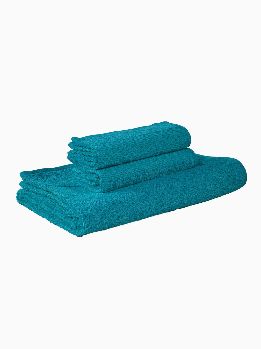 Baltic Blue 100% Cotton Solid 380 GSM Bath Towel Super Charm 3 Pc Set Gifting Box Pack