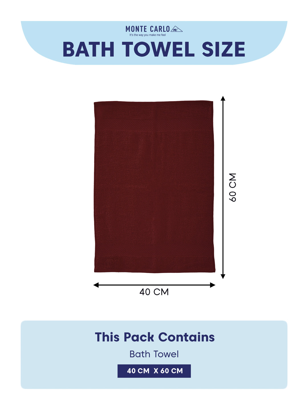 Brick Red 100% Cotton Solid 380 GSM Bath Towel Super Charm 3 Pc Set Gifting Box Pack