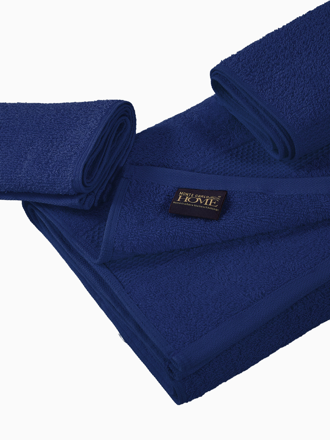 Twilight Blue 100% Cotton Solid 380 GSM Bath Towel Super Charm 3 Pc Set Gifting Box Pack