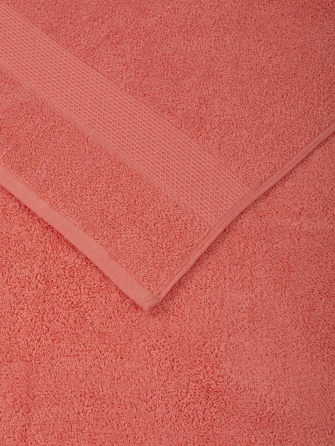 Pink 100% Cotton Solid 380 GSM Bath Towel Super Charm 3 Pc Set Gifting Box Pack