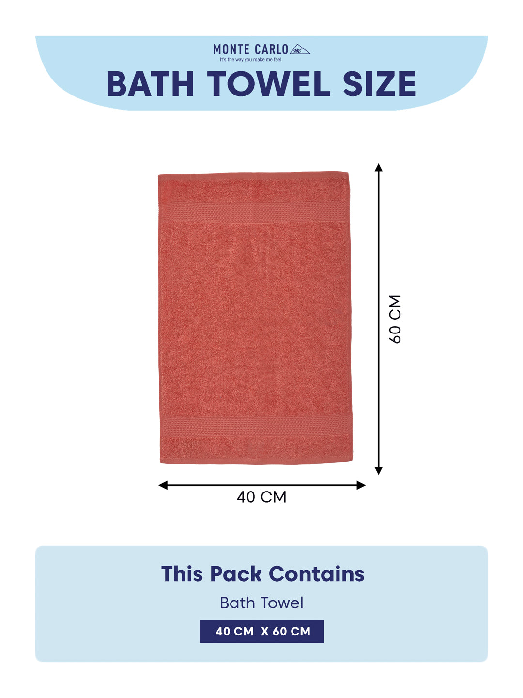 Pink 100% Cotton Solid 380 GSM Bath Towel Super Charm 3 Pc Set Gifting Box Pack