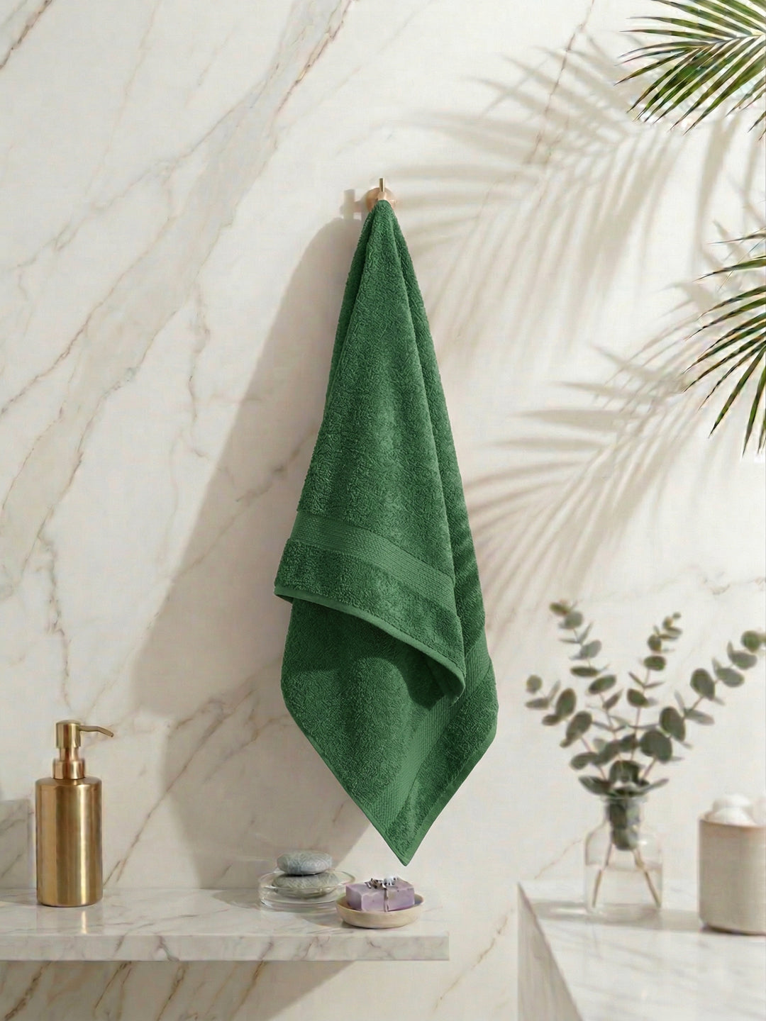 Essential Mint Green 100% Cotton Solid 380 GSM Bath Towel Super Charm 1 Pc Pvc Pack
