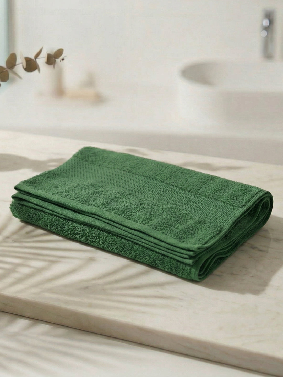 Essential Mint Green 100% Cotton Solid 380 GSM Bath Towel Super Charm 1 Pc Pvc Pack