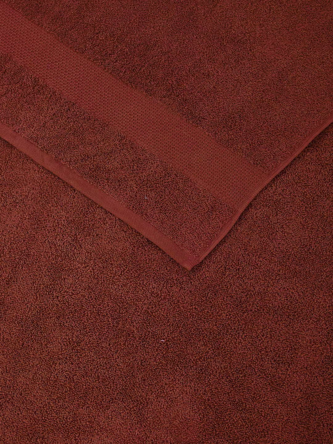 Essential Brick Red 100% Cotton Solid 380 GSM Bath Towel Super Charm 1 Pc Pvc Pack