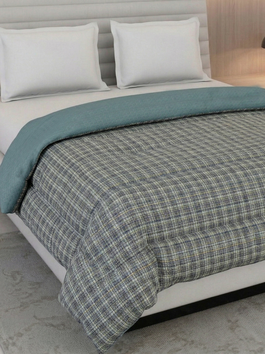 Premium Self Design Double Bed 3 Ply 200 GSM Comforter Cozy Flannel Collection Weight 2.8 kg