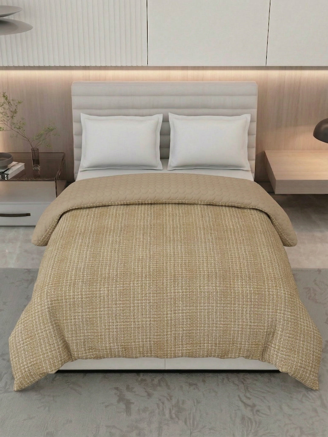 Premium Self Design Double Bed 3 Ply 200 GSM Comforter Cozy Flannel Collection Weight 2.8 kg