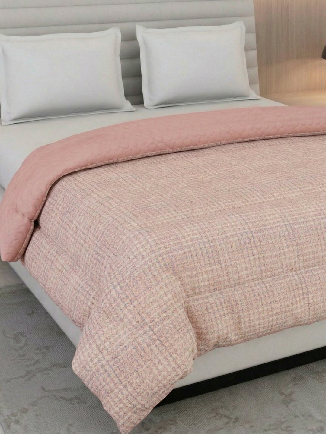 Premium Self Design Double Bed 3 Ply 200 GSM Comforter Cozy Flannel Collection Weight 2.8 kg