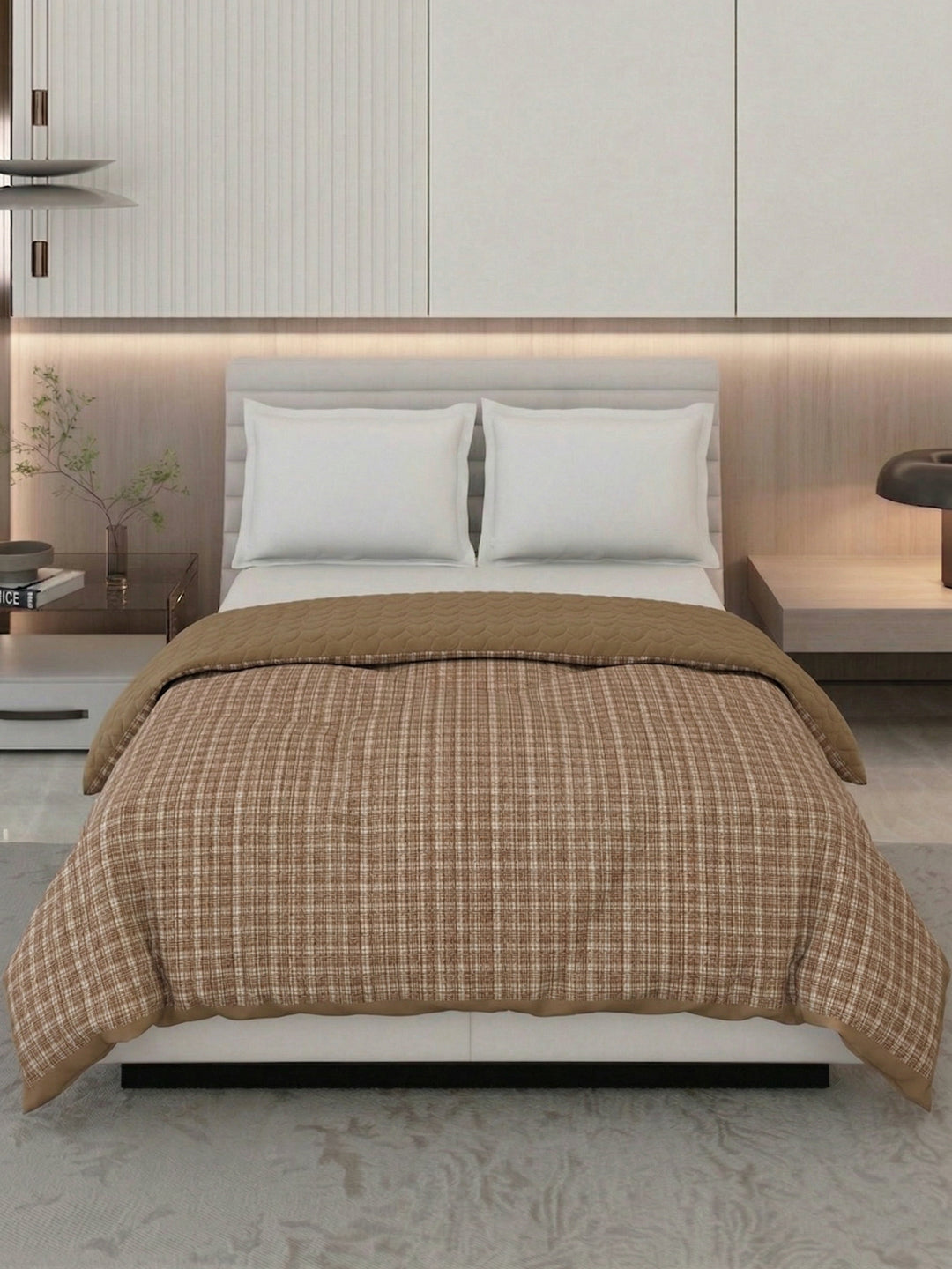 Premium Self Design Double Bed 3 Ply 200 GSM Comforter Cozy Flannel Collection Weight 2.8 kg