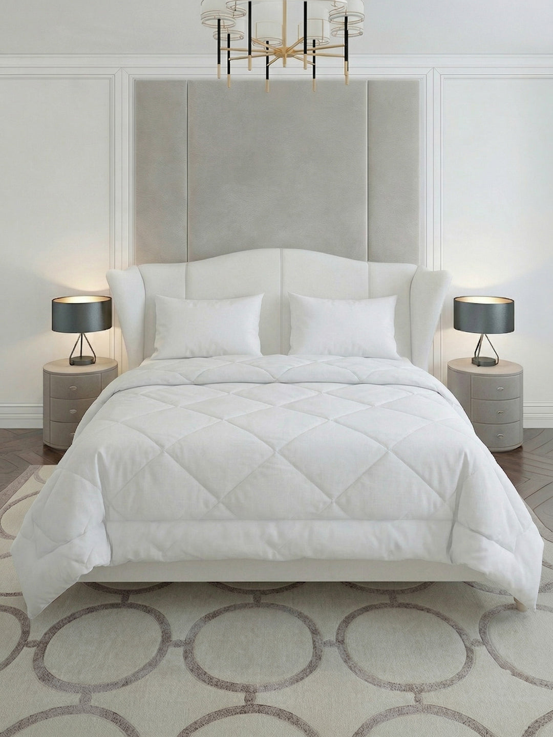 Premium Solid King Size 3 Ply 250 GSM Comforter Hotel Premium Collection Weight 2.5 kg
