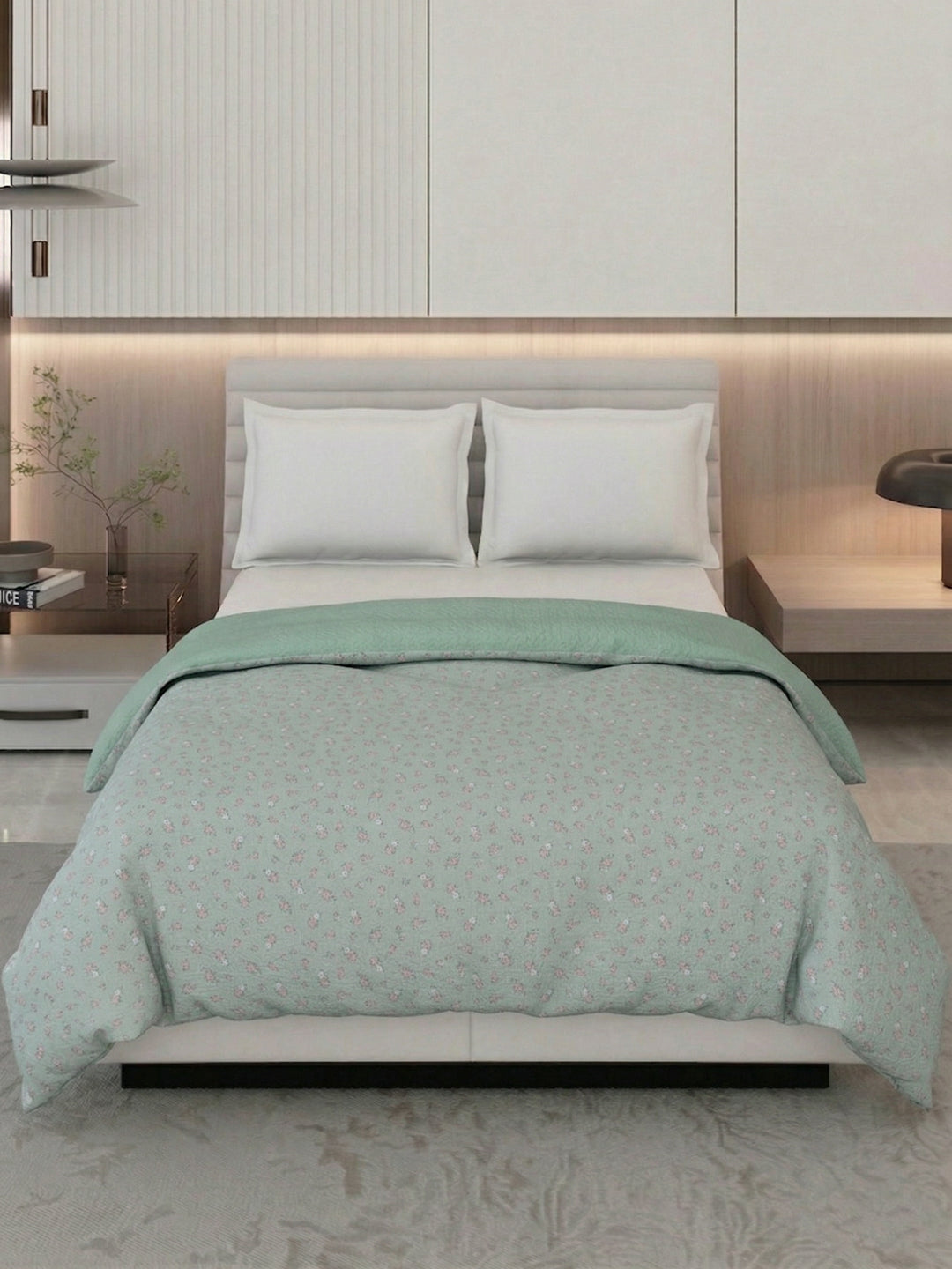 Premium Floral Print King Size 3 Ply 90 GSM Comforter Comfort Collection Weight 2.3 kg