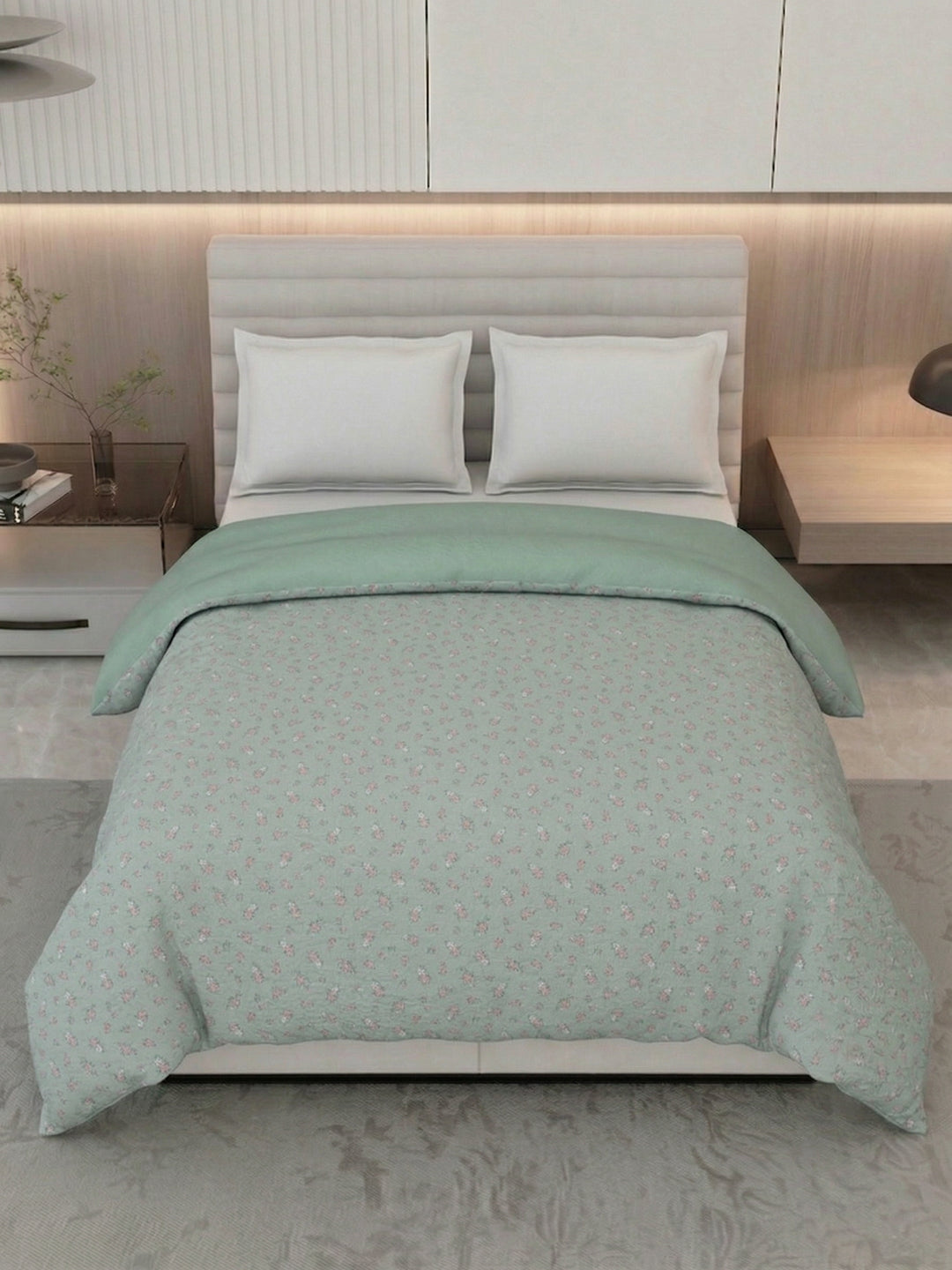Premium Floral Print King Size 3 Ply 90 GSM Comforter Comfort Collection Weight 2.3 kg