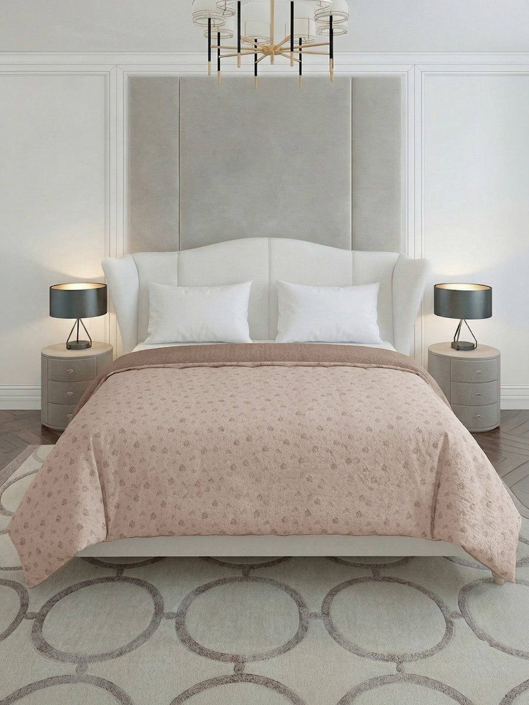 Premium Floral Print King Size 3 Ply 90 GSM Comforter Comfort Collection Weight 2.3 kg