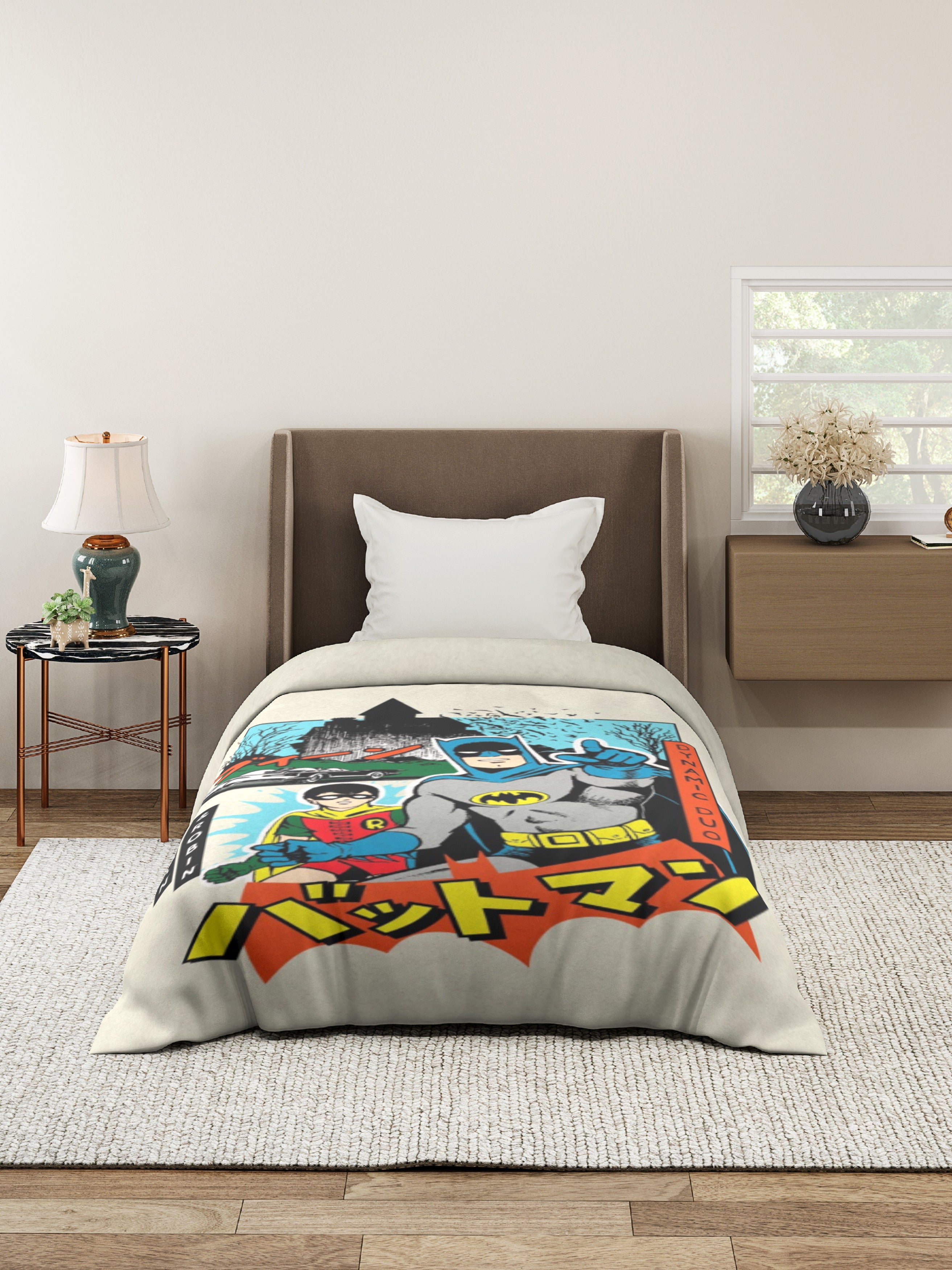 Monte Carlo Plush Cartoon Printed 110 GSM Single Bed Comforter