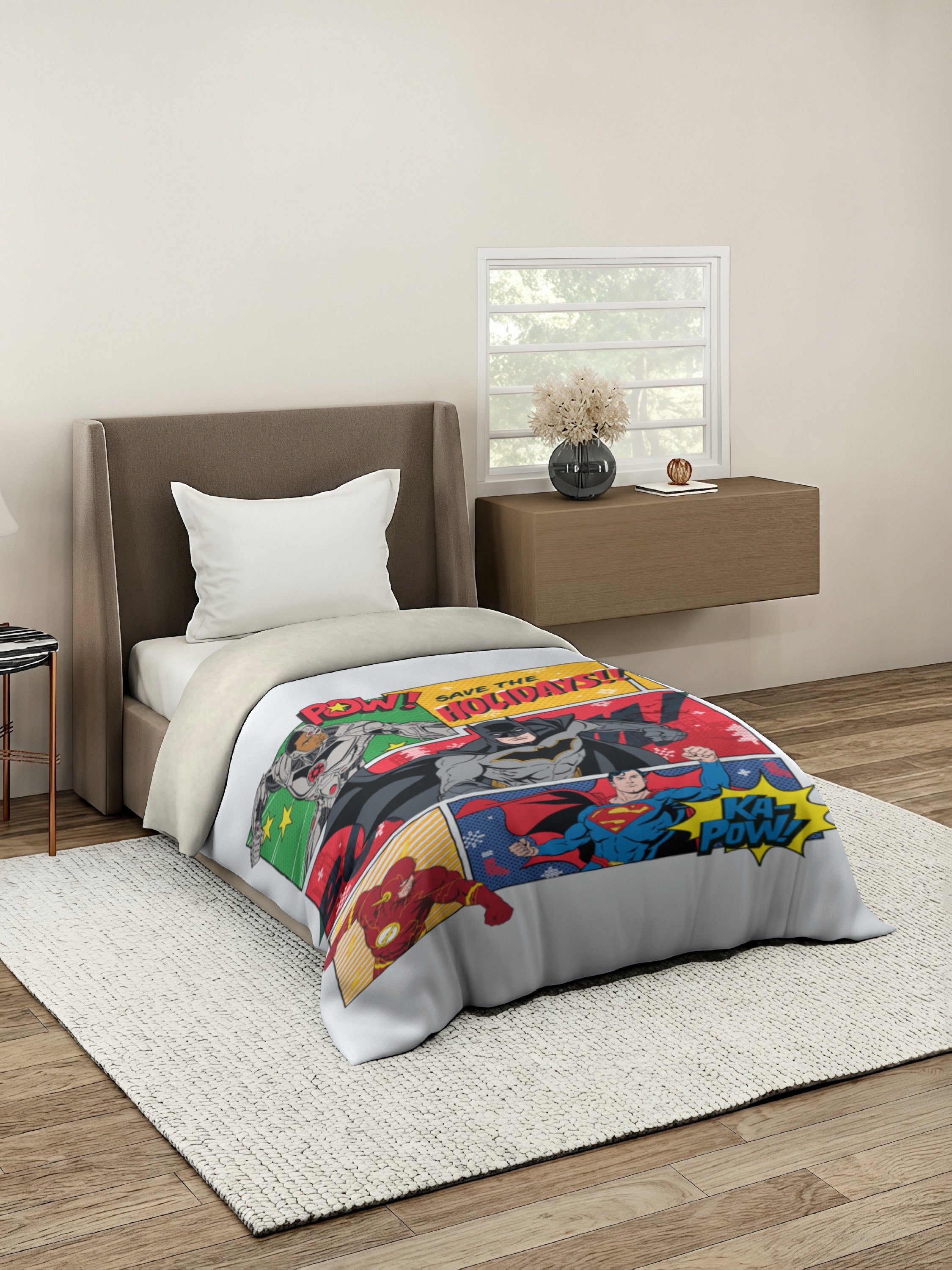 Monte Carlo Plush Cartoon Printed 110 GSM Single Bed Comforter