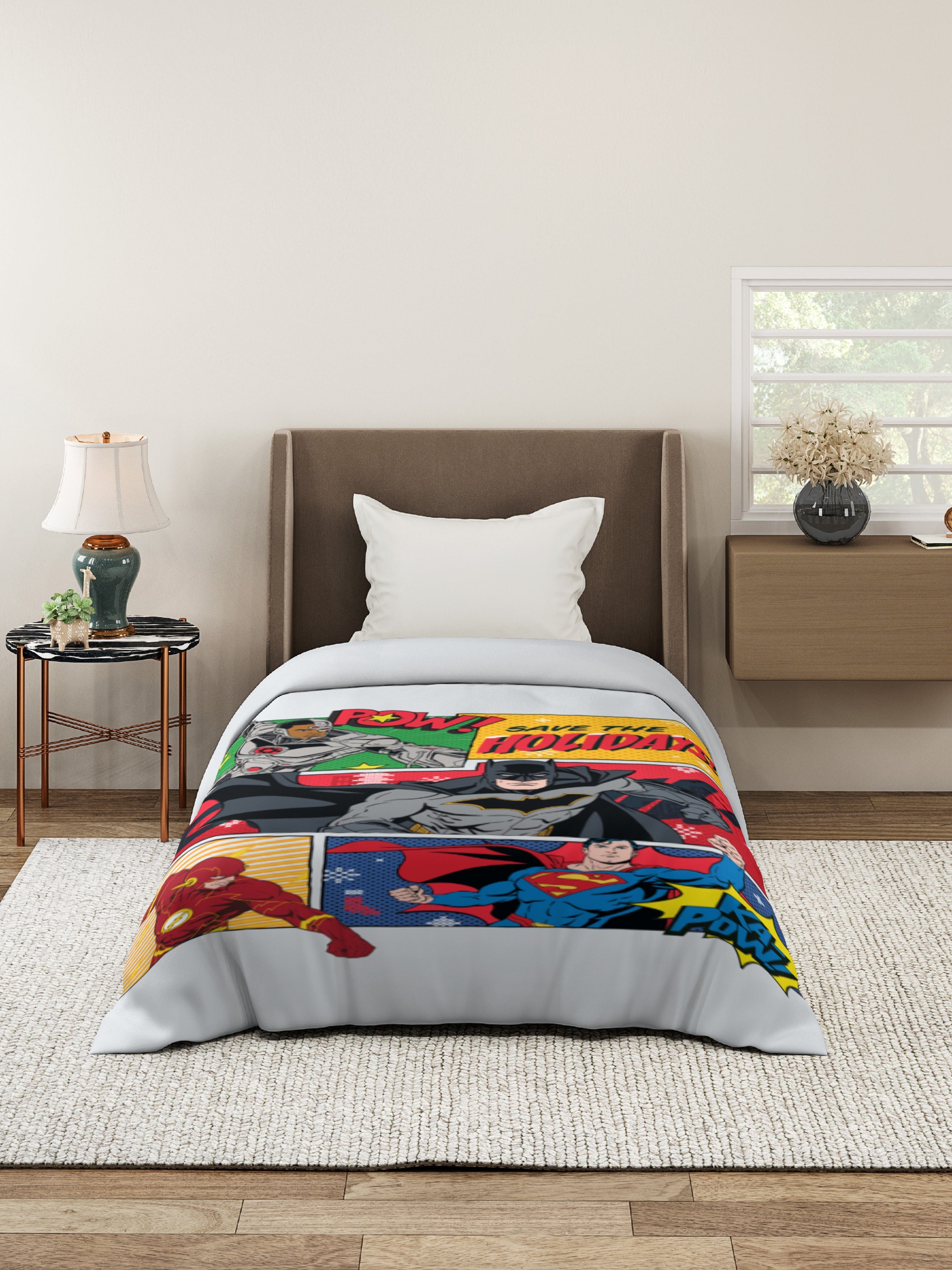 Monte Carlo Plush Cartoon Printed 110 GSM Single Bed Comforter