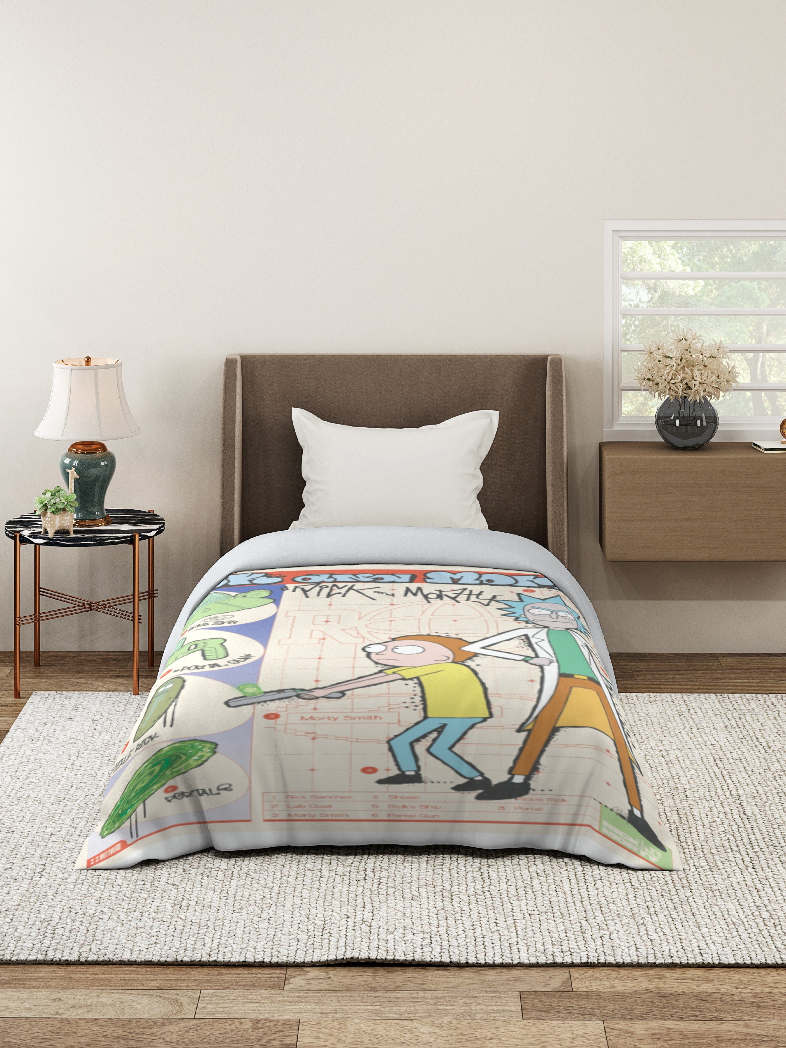 Monte Carlo Plush Cartoon Printed 110 GSM Single Bed Comforter