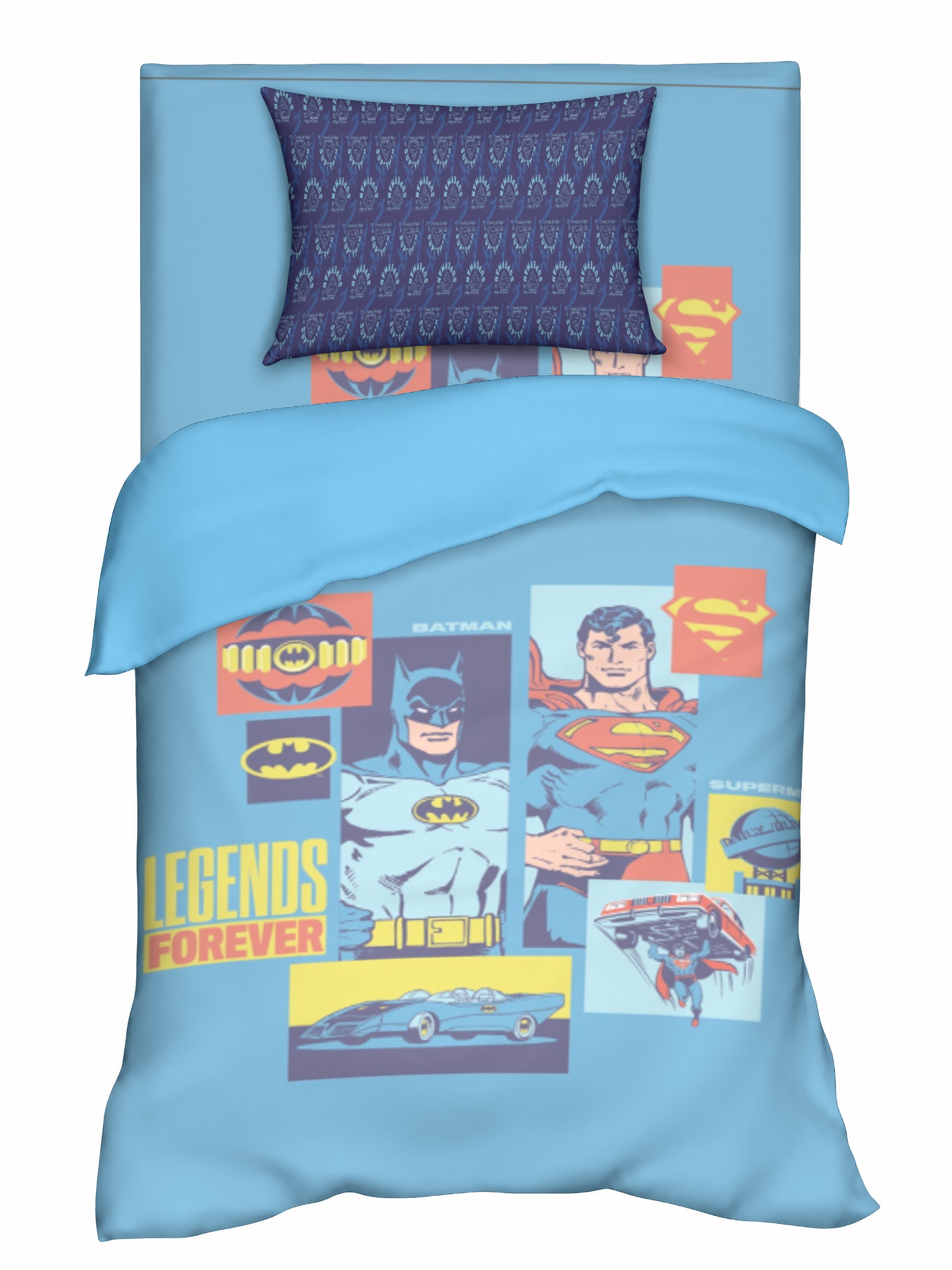 Monte Carlo Kids Plush Batman Printed 3 Pc Bedding Set for Single Bed, 110 GSM