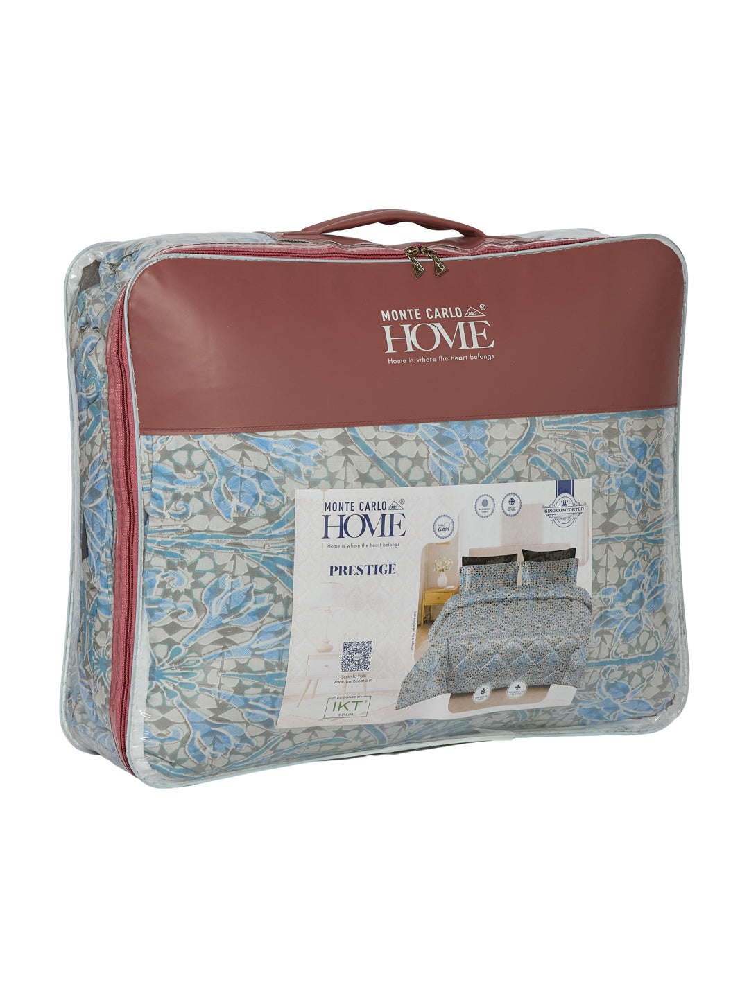 Vertical Floral Print King Size 3 Ply 150 GSM Comforter Prestige Collection Weight 2.5 kg