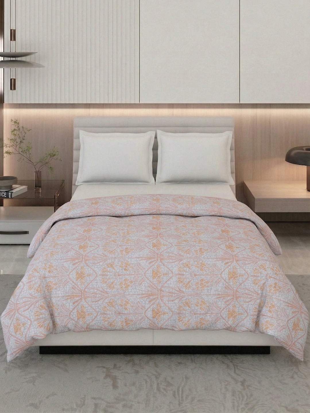 Vertical Floral Print King Size 3 Ply 150 GSM Comforter Prestige Collection Weight 2.5 kg