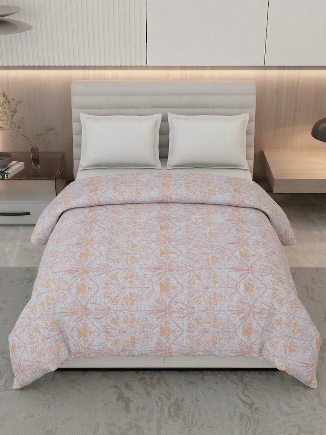 Vertical Floral Print King Size 3 Ply 150 GSM Comforter Prestige Collection Weight 2.5 kg