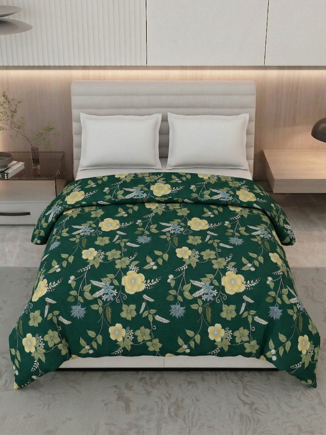 Floral Print Double Bed 3 Ply 105 GSM Comforter Timeless Collection Weight 1.6 kg