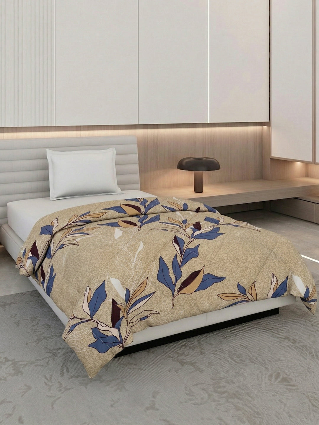 Floral Print Single Bed 3 Ply 105 GSM Comforter Timeless Collection Weight 950 g