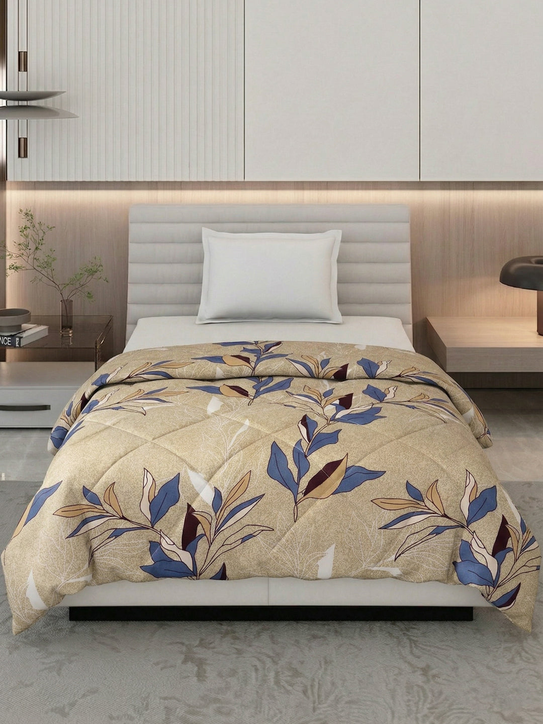 Floral Print Single Bed 3 Ply 105 GSM Comforter Timeless Collection Weight 950 g